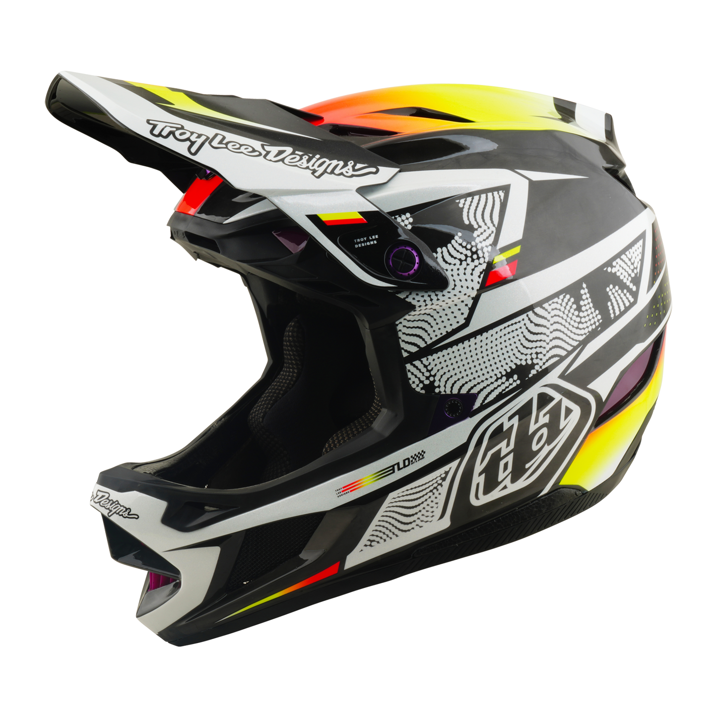 TROY LEE DESIGNS D4 CARBON MIPS vuorattu MTB-kypärä Musta/Keltainen