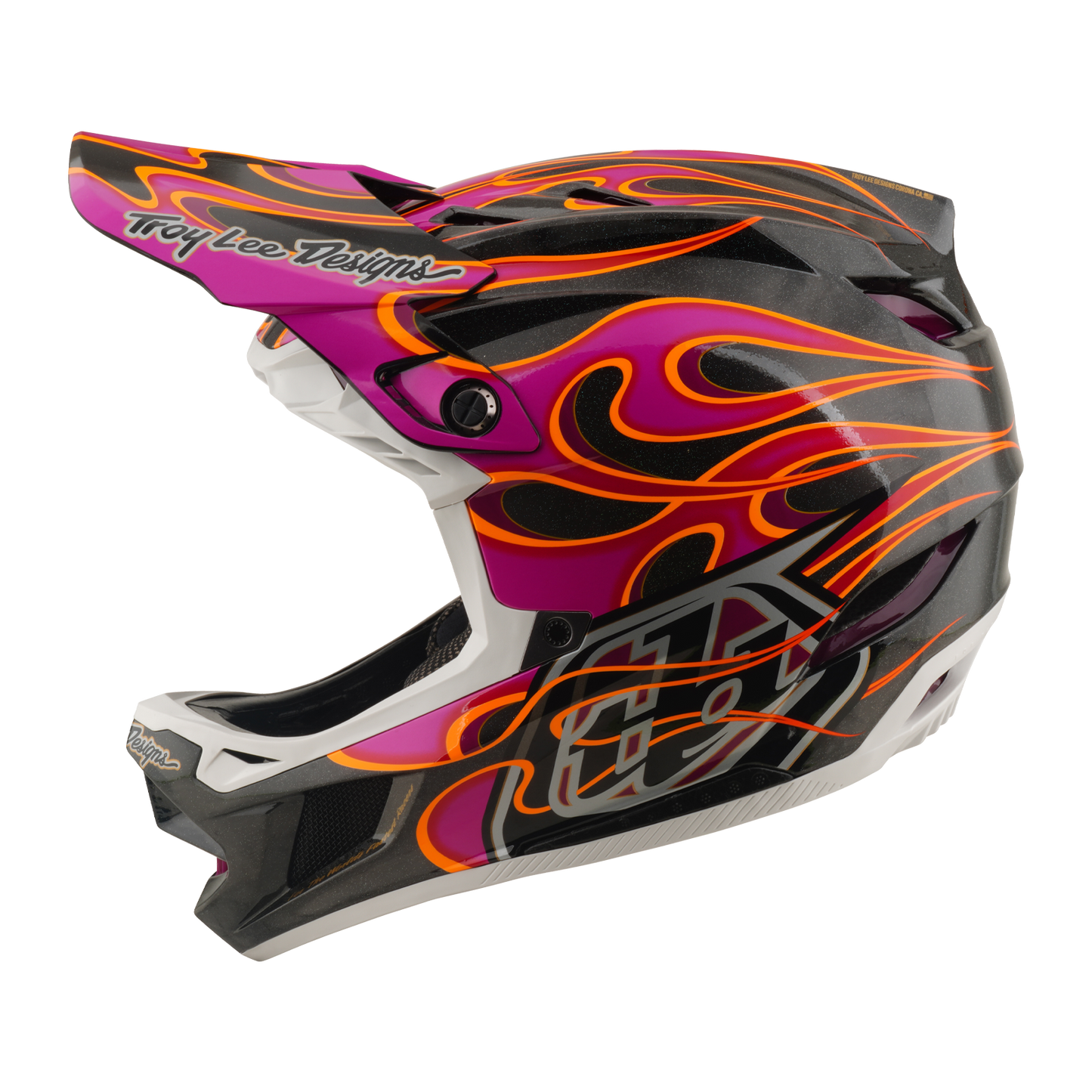 TROY LEE DESIGNS D4 CARBON MIPS poltettu hiili/Magenta MTB-kypärä