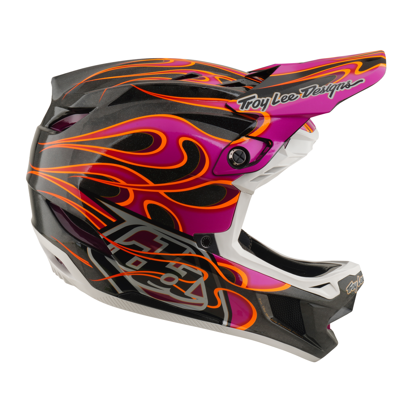 TROY LEE DESIGNS D4 CARBON MIPS poltettu hiili/Magenta MTB-kypärä
