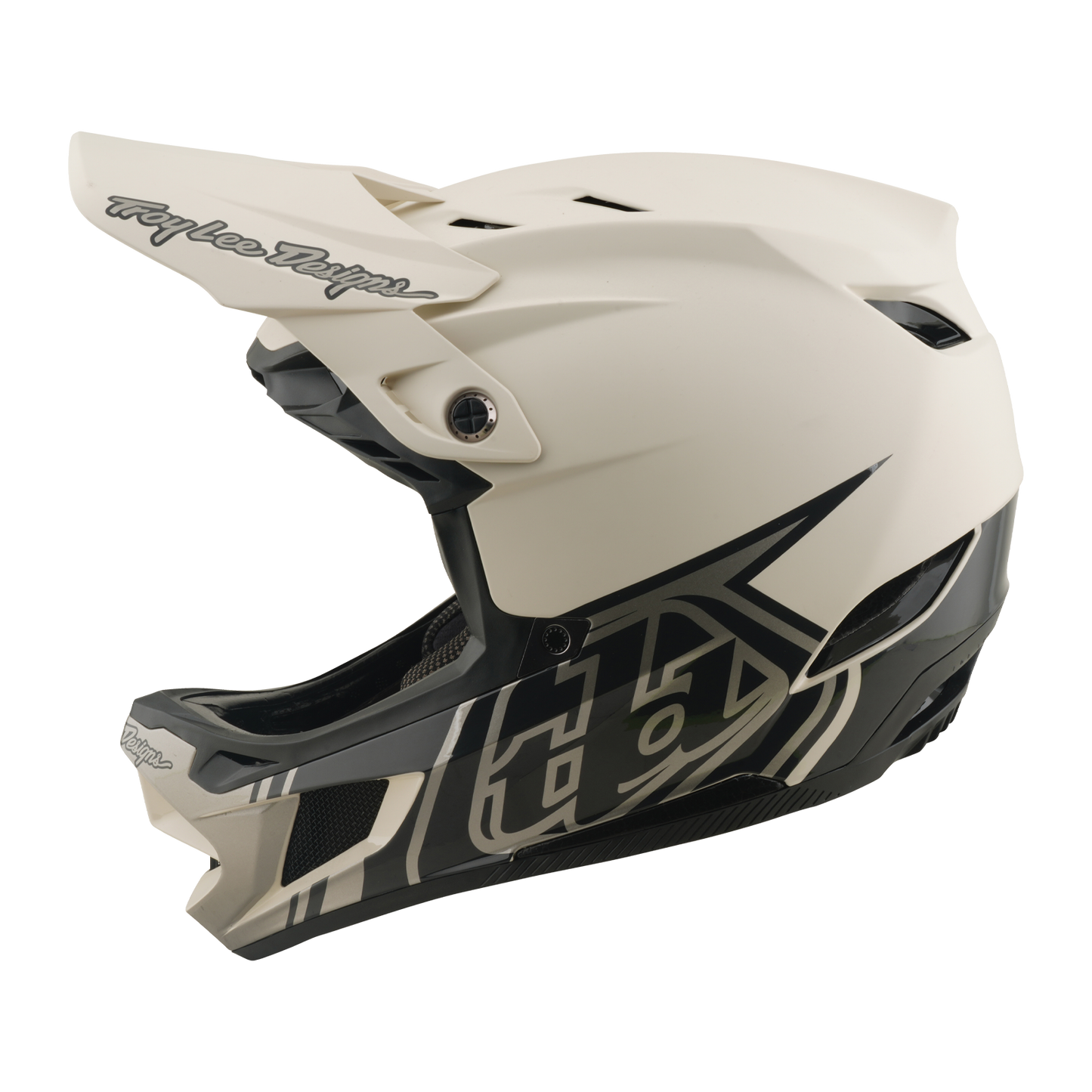TROY LEE DESIGNS D4 COMPOSITE MIPS STEALTH PUMICE MTB-kypärä Valkoinen