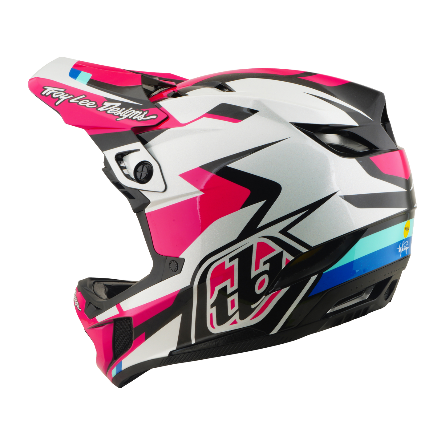 TROY LEE DESIGNS D4 POLYACRYLITE MIPS ROAMER Magenta MTB-kypärä