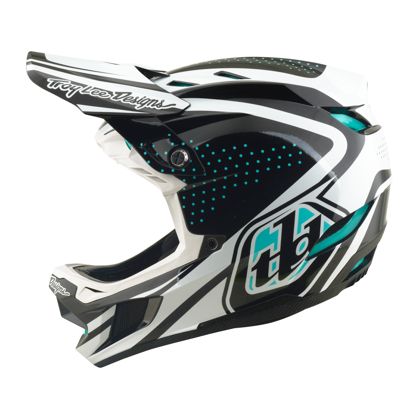 TROY LEE DESIGNS D4 POLYACRYLITE MIPS THE LINE Charcoal/White MTB-kypärä