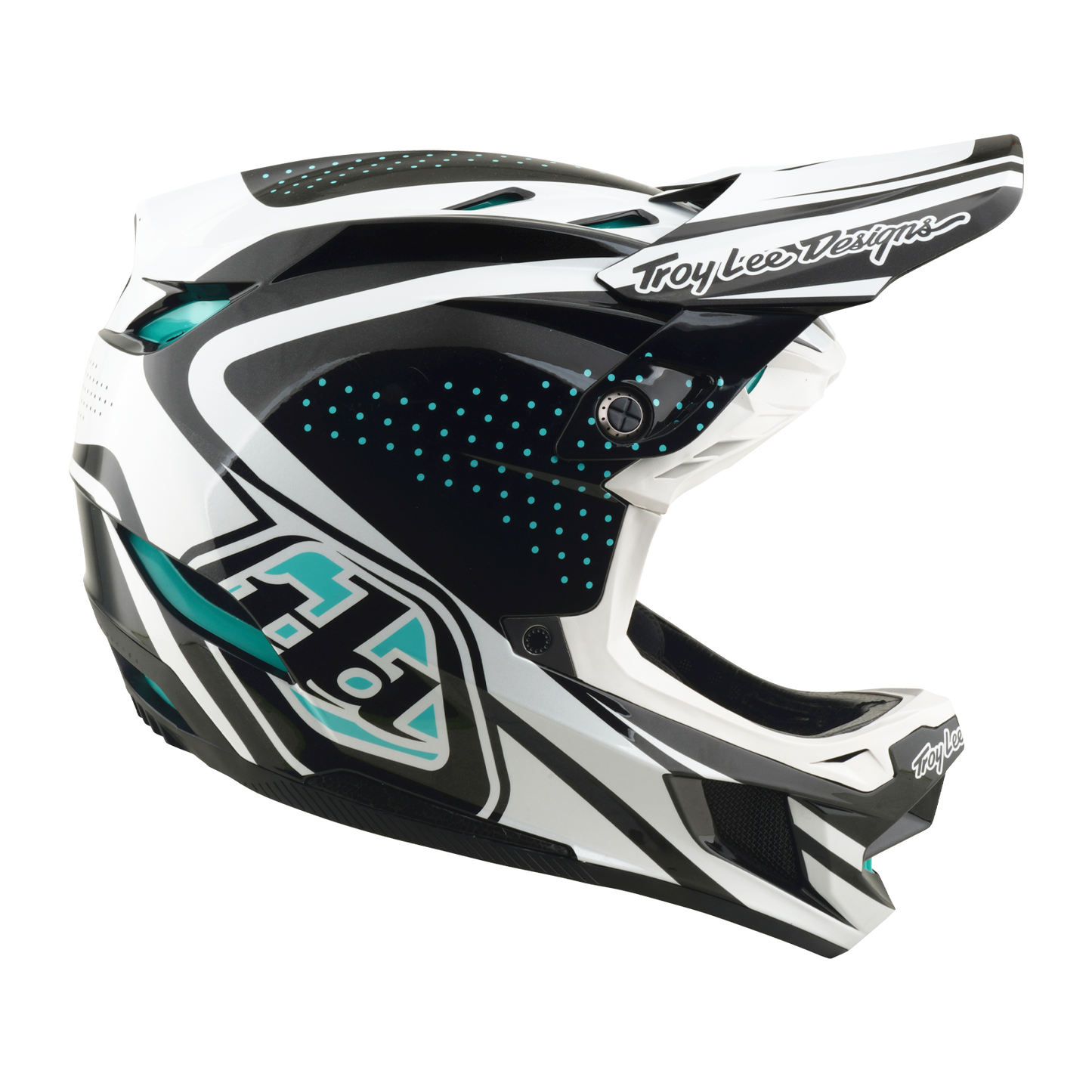 TROY LEE DESIGNS D4 POLYACRYLITE MIPS THE LINE Charcoal/White MTB-kypärä