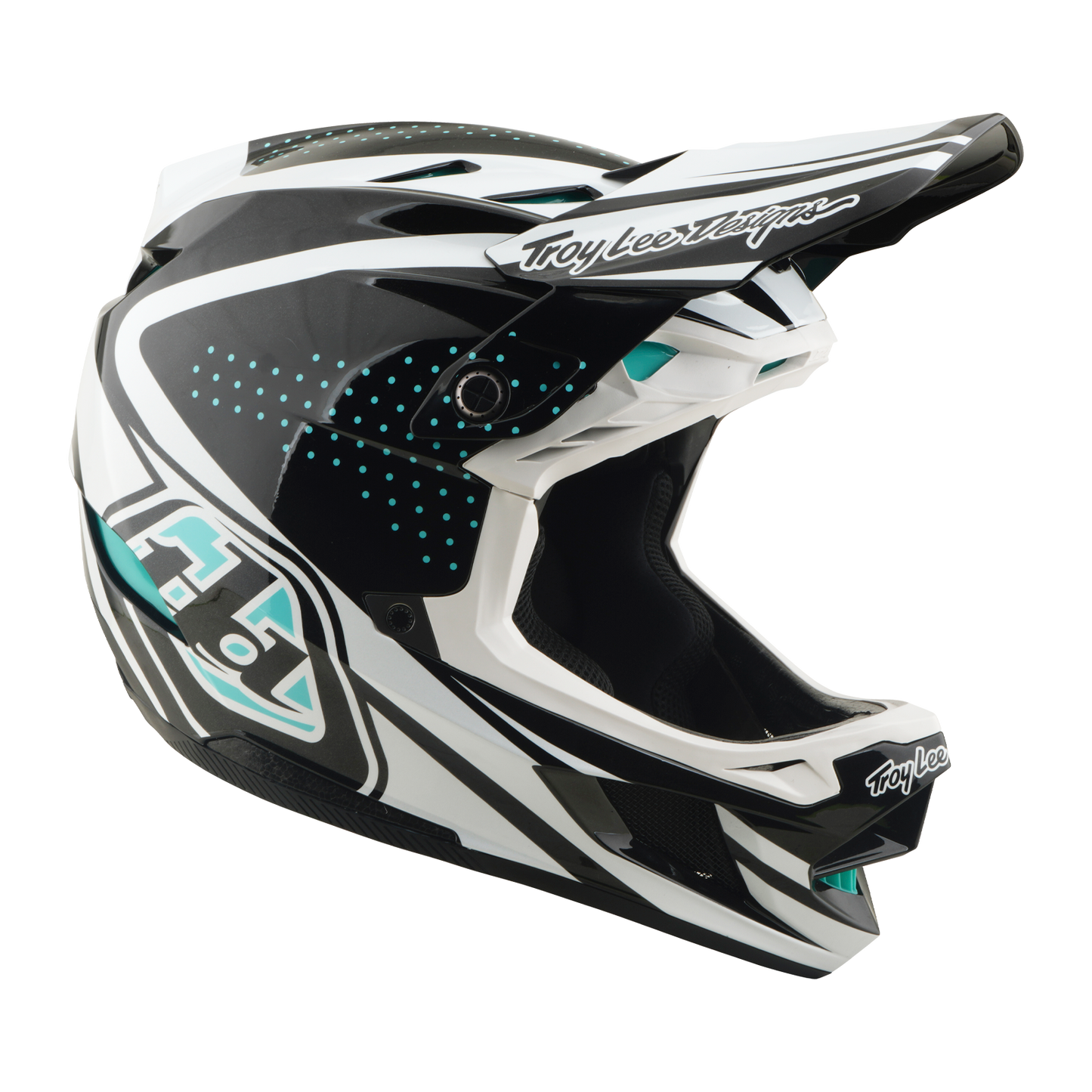 TROY LEE DESIGNS D4 POLYACRYLITE MIPS THE LINE Charcoal/White MTB-kypärä