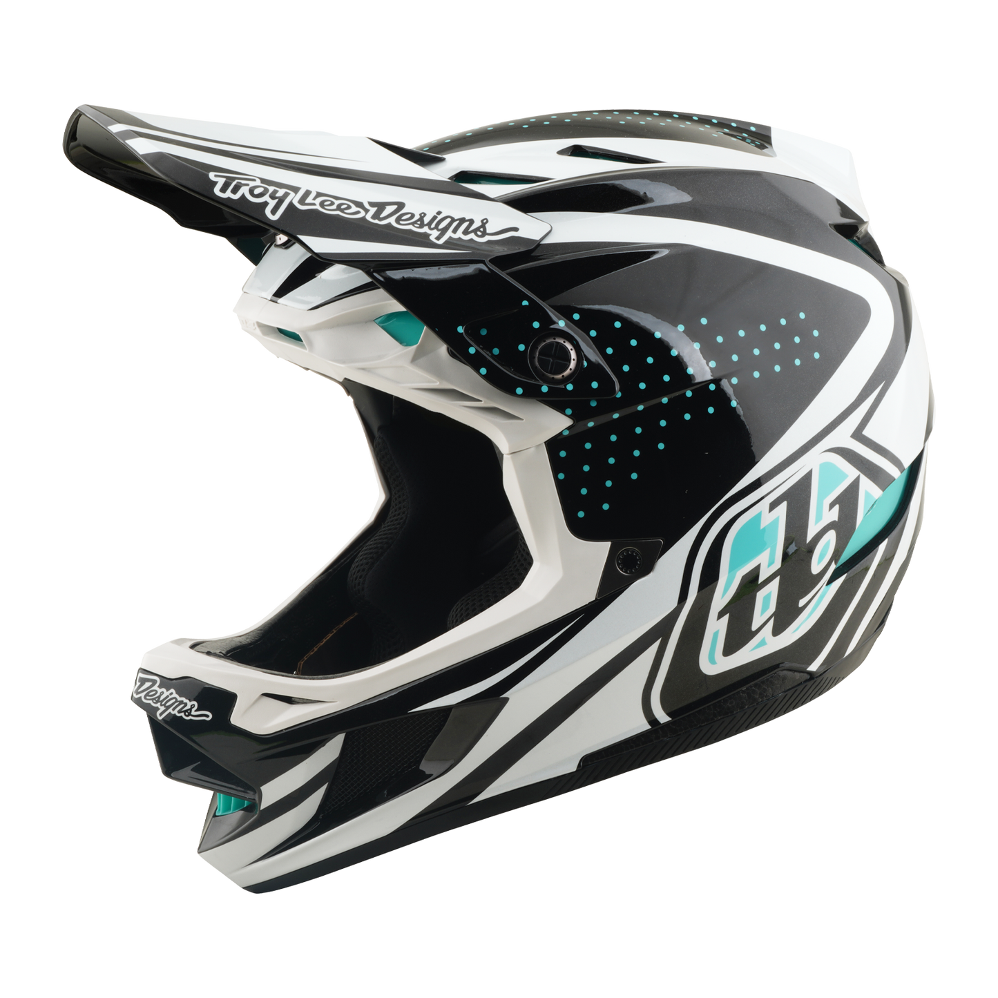 TROY LEE DESIGNS D4 POLYACRYLITE MIPS THE LINE Charcoal/White MTB-kypärä
