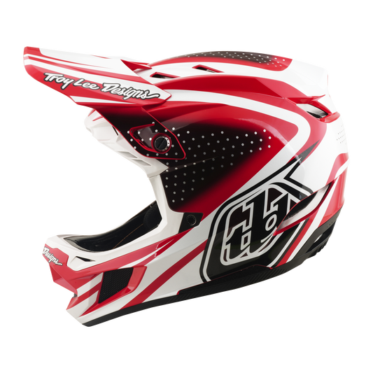 TROY LEE DESIGNS D4 POLYACRYLITE MIPS THE LINE MTB-kypärä Punainen/valkoinen