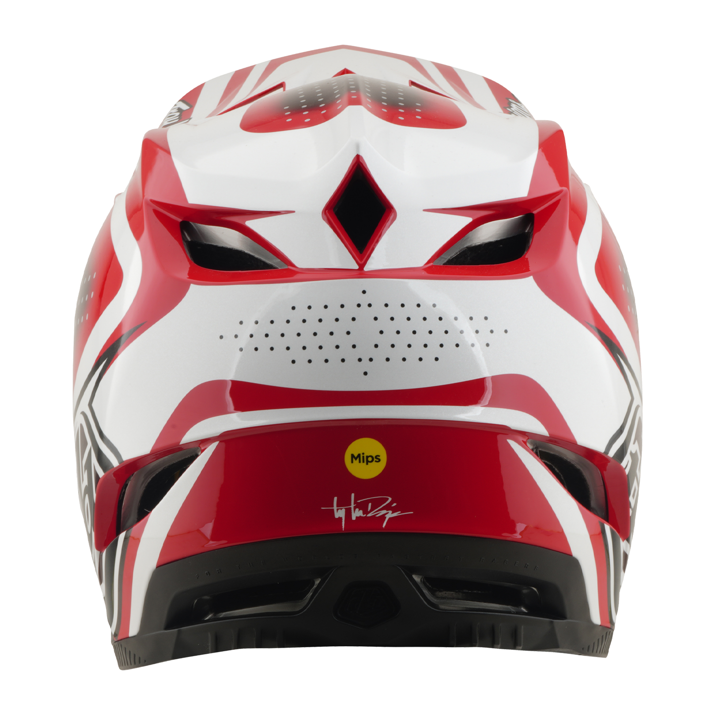 TROY LEE DESIGNS D4 POLYACRYLITE MIPS THE LINE MTB-kypärä Punainen/valkoinen