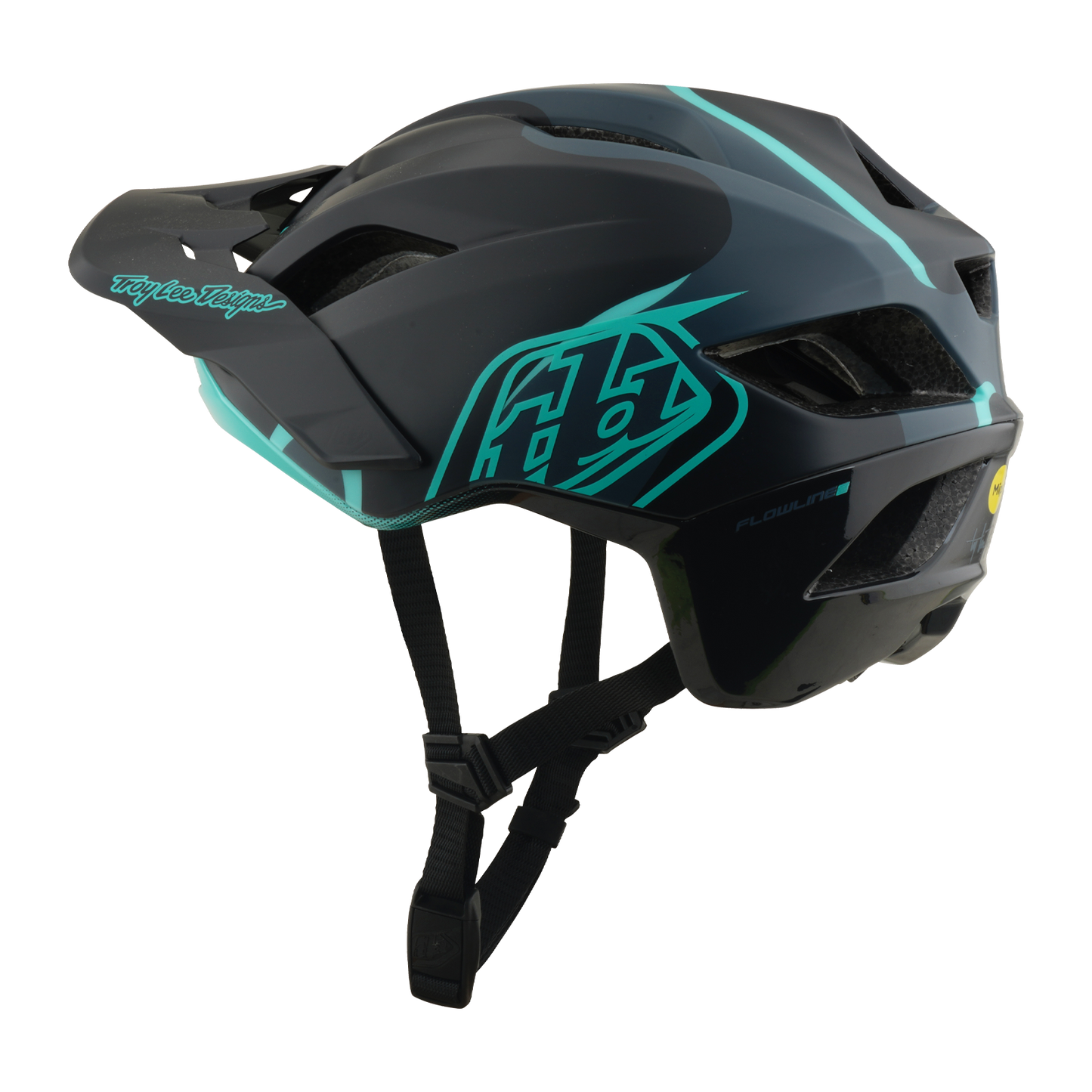 MTB-kypärä TROY LEE DESIGNS FLOWLINE SE MIPS BADGE Hiili/Sininen