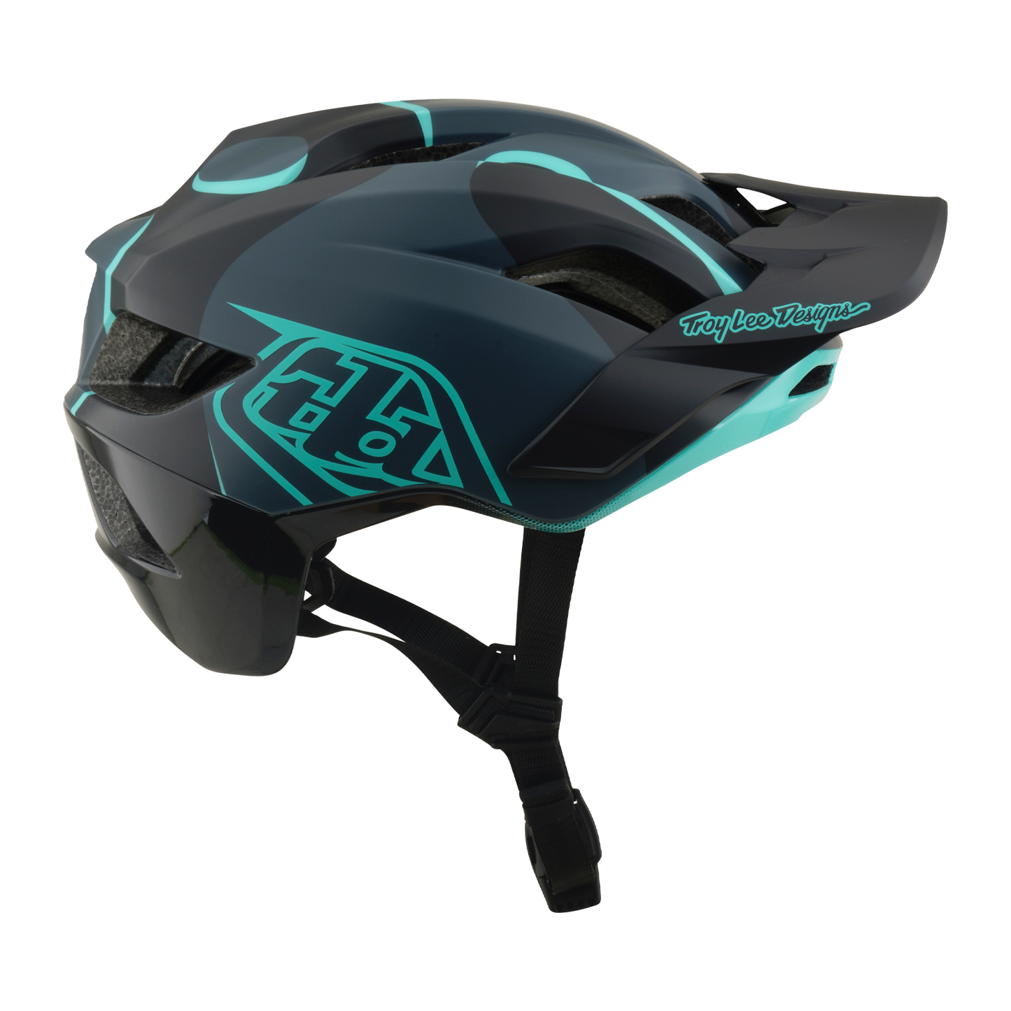 MTB-kypärä TROY LEE DESIGNS FLOWLINE SE MIPS BADGE Hiili/Sininen