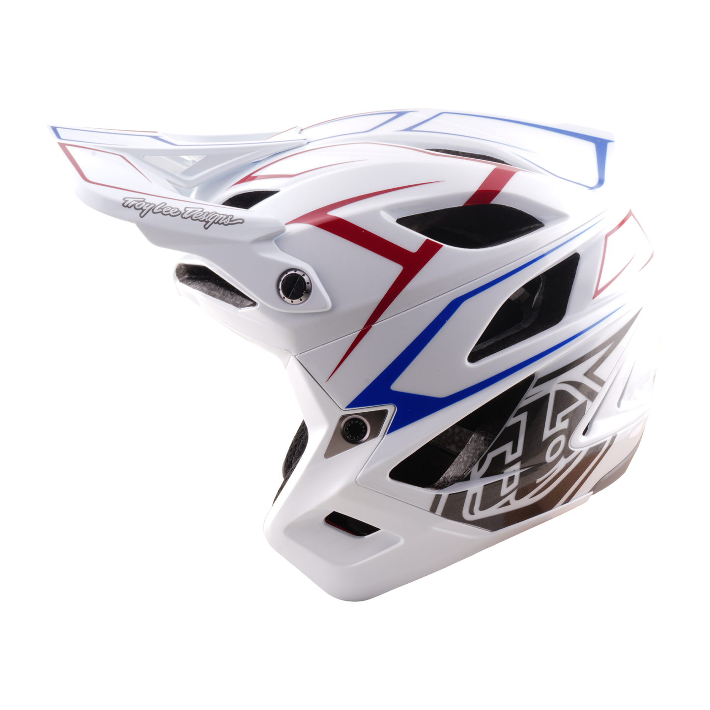 MTB-kypärä TROY LEE DESIGNS STAGE STUNT PINSTRIPE valkoinen