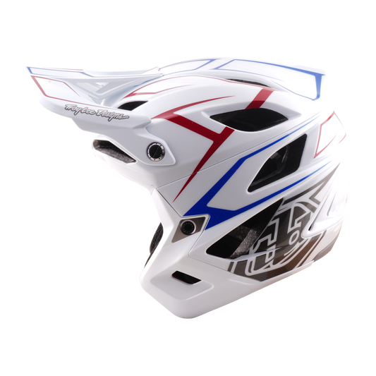 MTB-kypärä TROY LEE DESIGNS STAGE STUNT PINSTRIPE valkoinen