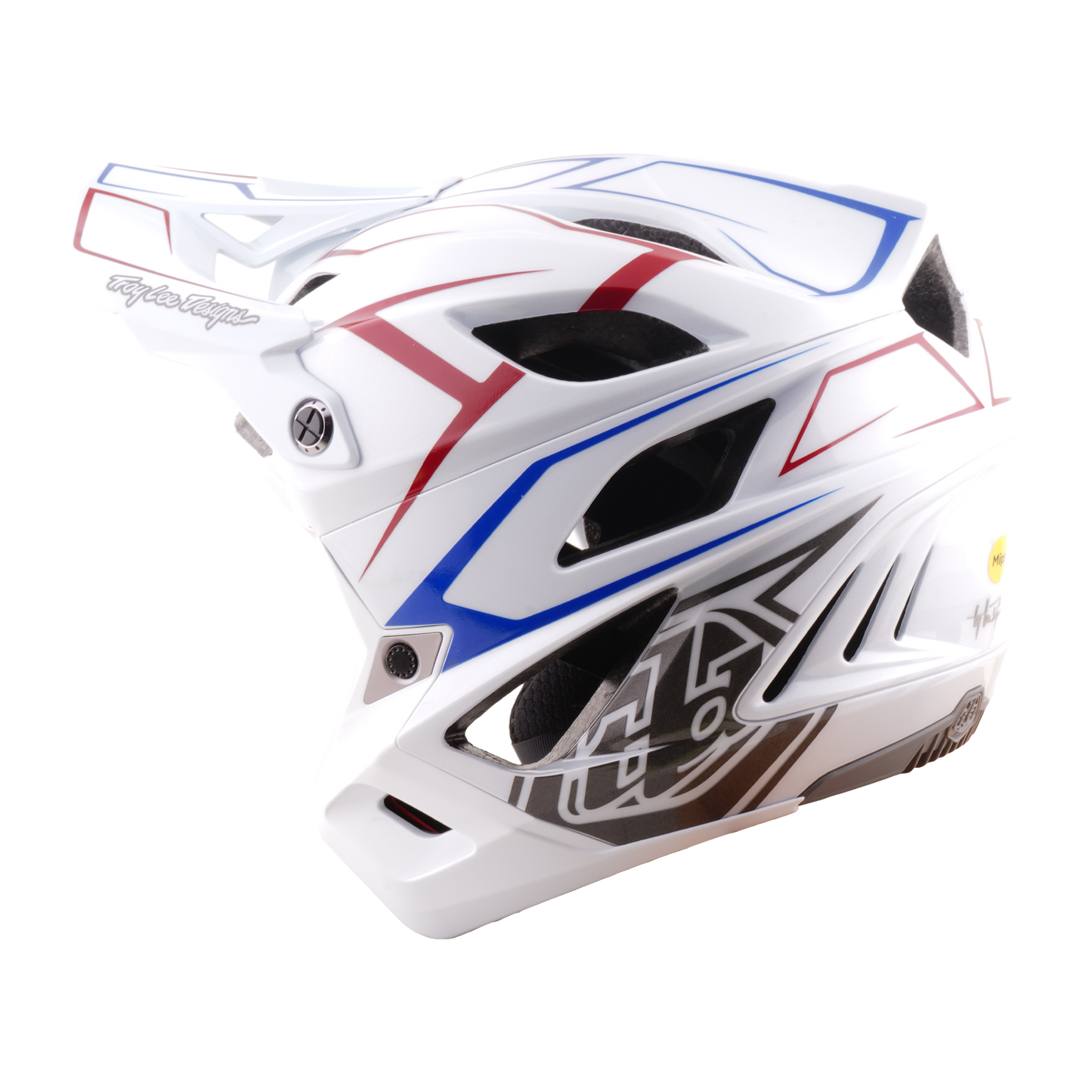 MTB-kypärä TROY LEE DESIGNS STAGE STUNT PINSTRIPE valkoinen