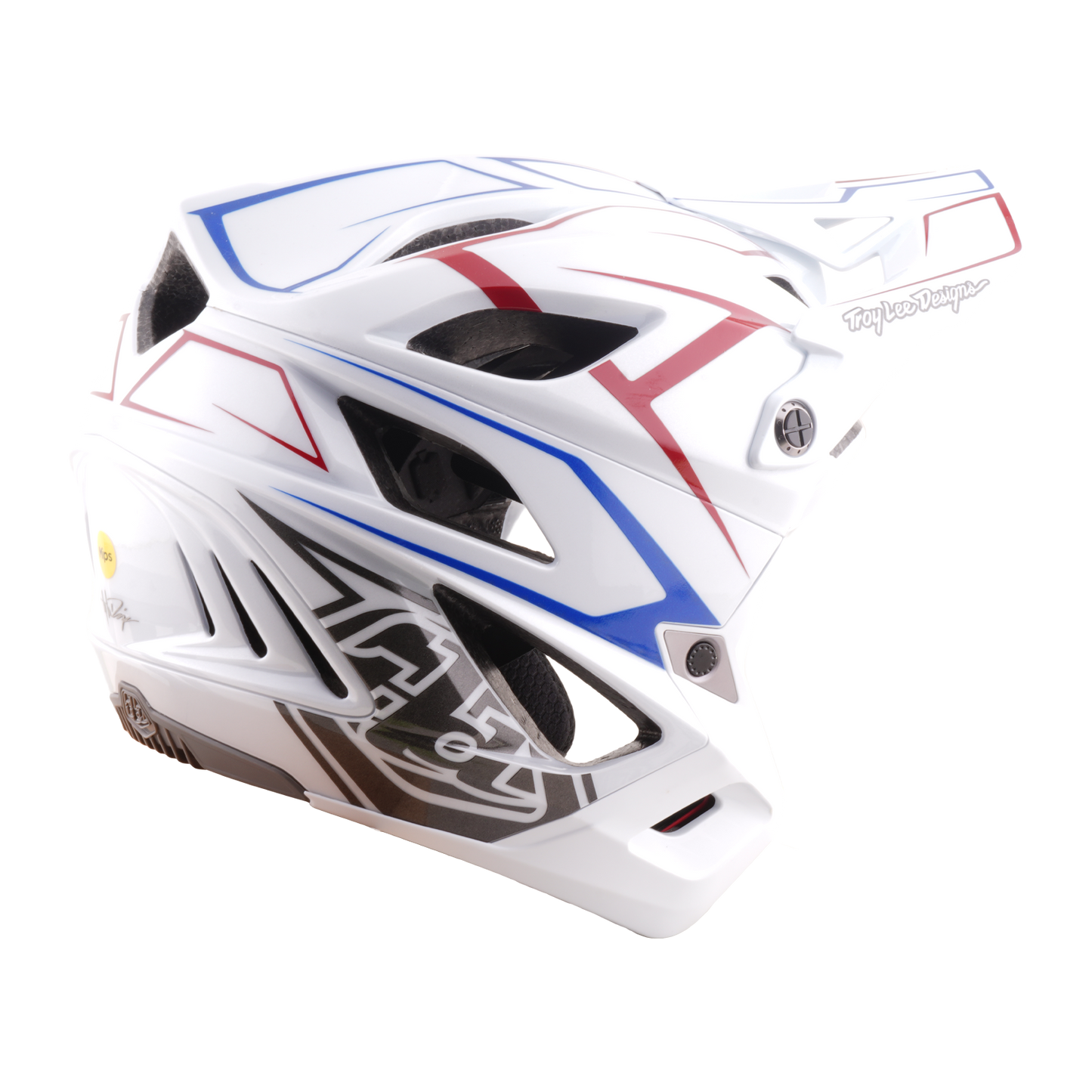 MTB-kypärä TROY LEE DESIGNS STAGE STUNT PINSTRIPE valkoinen