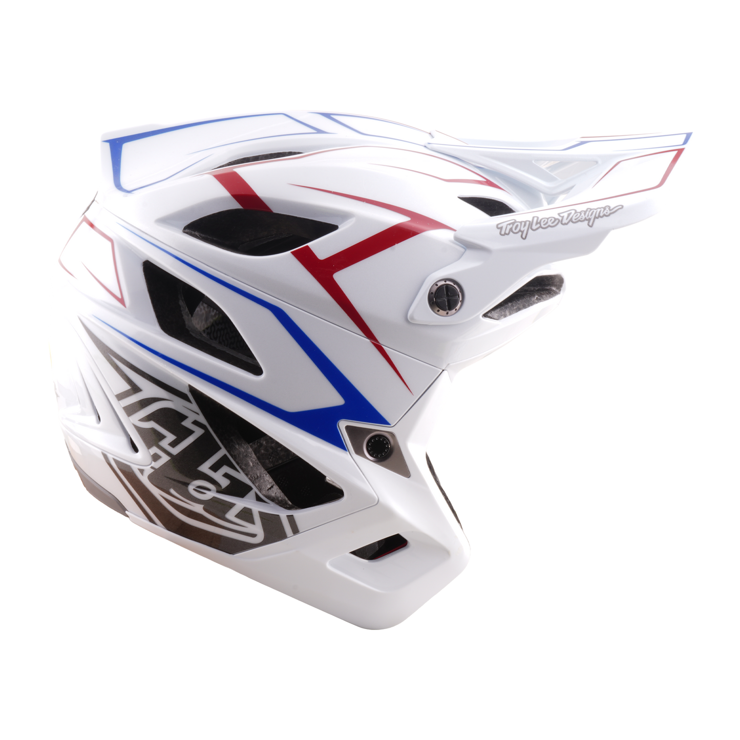 MTB-kypärä TROY LEE DESIGNS STAGE STUNT PINSTRIPE valkoinen