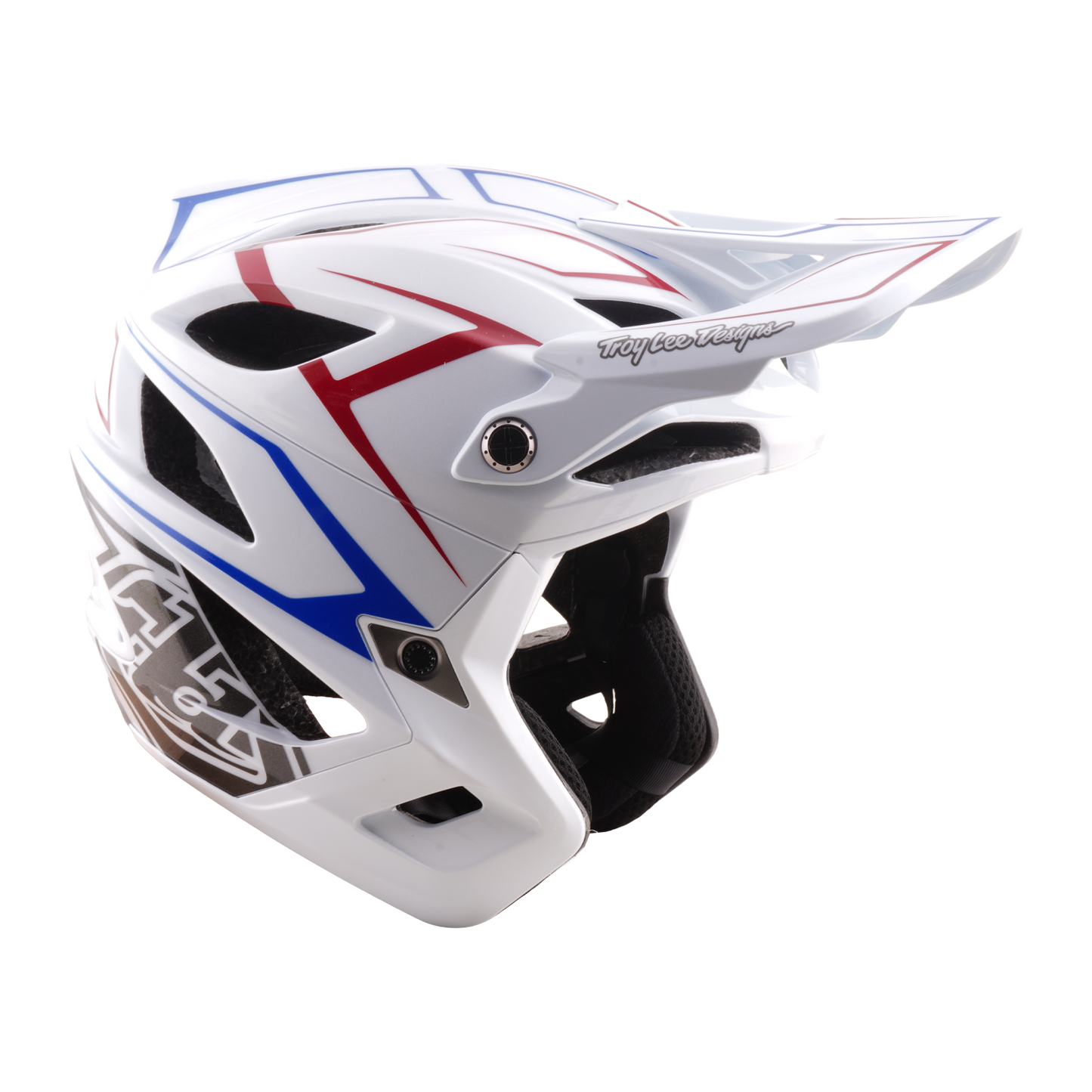 MTB-kypärä TROY LEE DESIGNS STAGE STUNT PINSTRIPE valkoinen