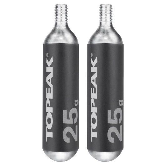 TOPEAK-kierteiset 25 g CO2-patruunat (2 kpl)