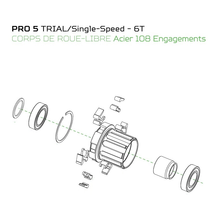 HOPE PRO 5 135mm Singlespeed 6 reikäinen takanapa Musta