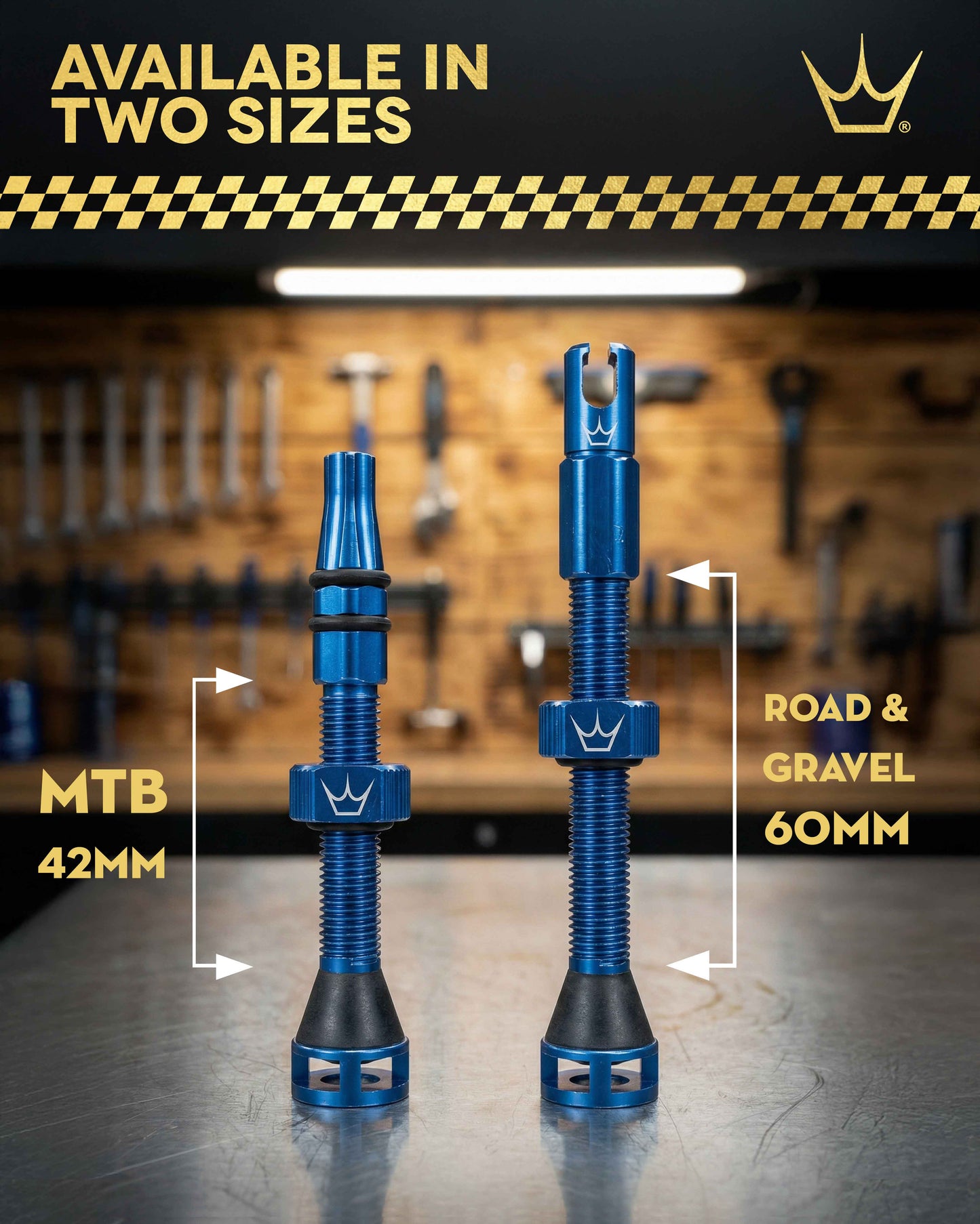 PEATY'S HOLESHOT FAST FLOW 60mm Tubeless venttiilit (x2) sininen