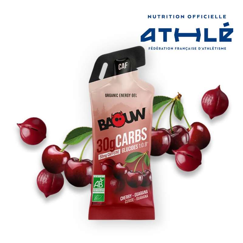 BAOW-energiageeli (44 g) sitruuna/kirsikka/kofeiininen guarana