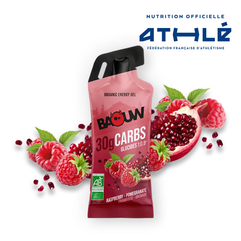 BAOW (44g) Sitruuna/Vadelma/Granaattiomena -energiageeli