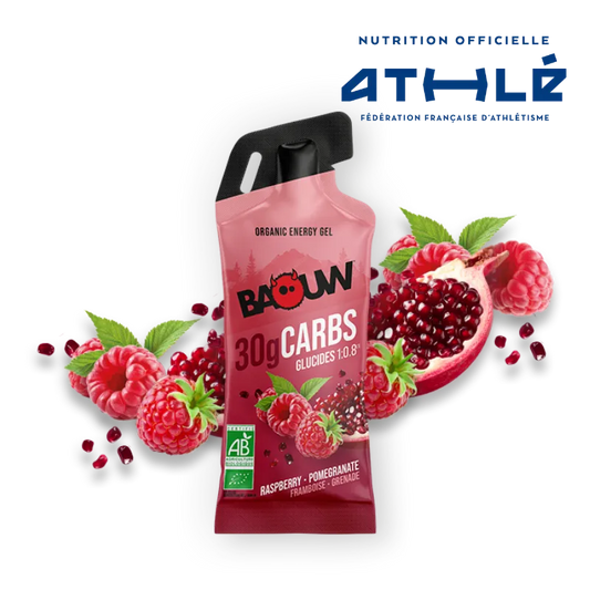 BAOUW vadelma-granaattiomena -energiageeli (44 g)