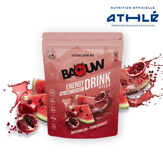BAOUW ISOTONIC Energiajuoma (585g) Vesimeloni/granaattiomena)