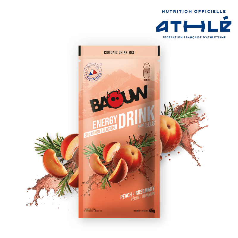 BAOUW ISOTONIC energiajuoma (45g) Persikka/Rosmariini