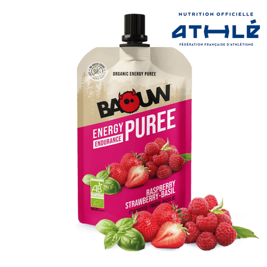 BAOUW Luomu Resepti Energiasose vadelma/mansikka/basilika hedelmillä (90g)