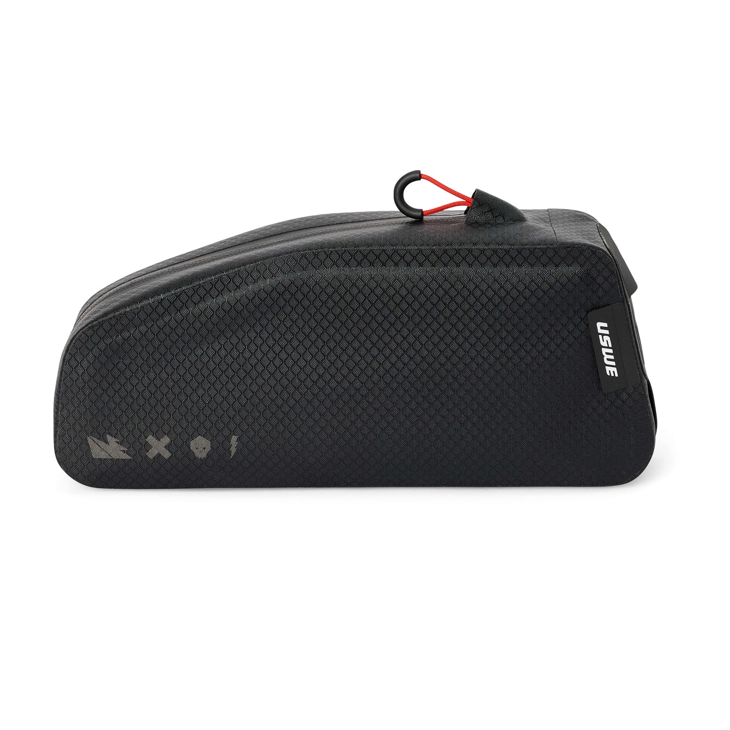 USWE TOP TUBE ZIPPERED -runko-laukku, 1,2 l, musta