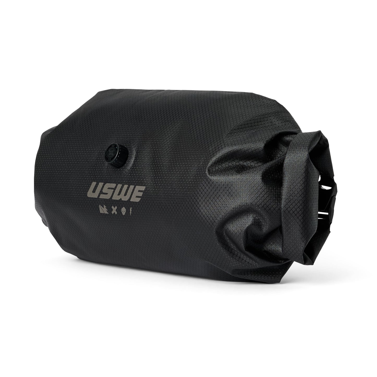 USWE ROLL TOP 9 L -ohjaustangon laukku, musta