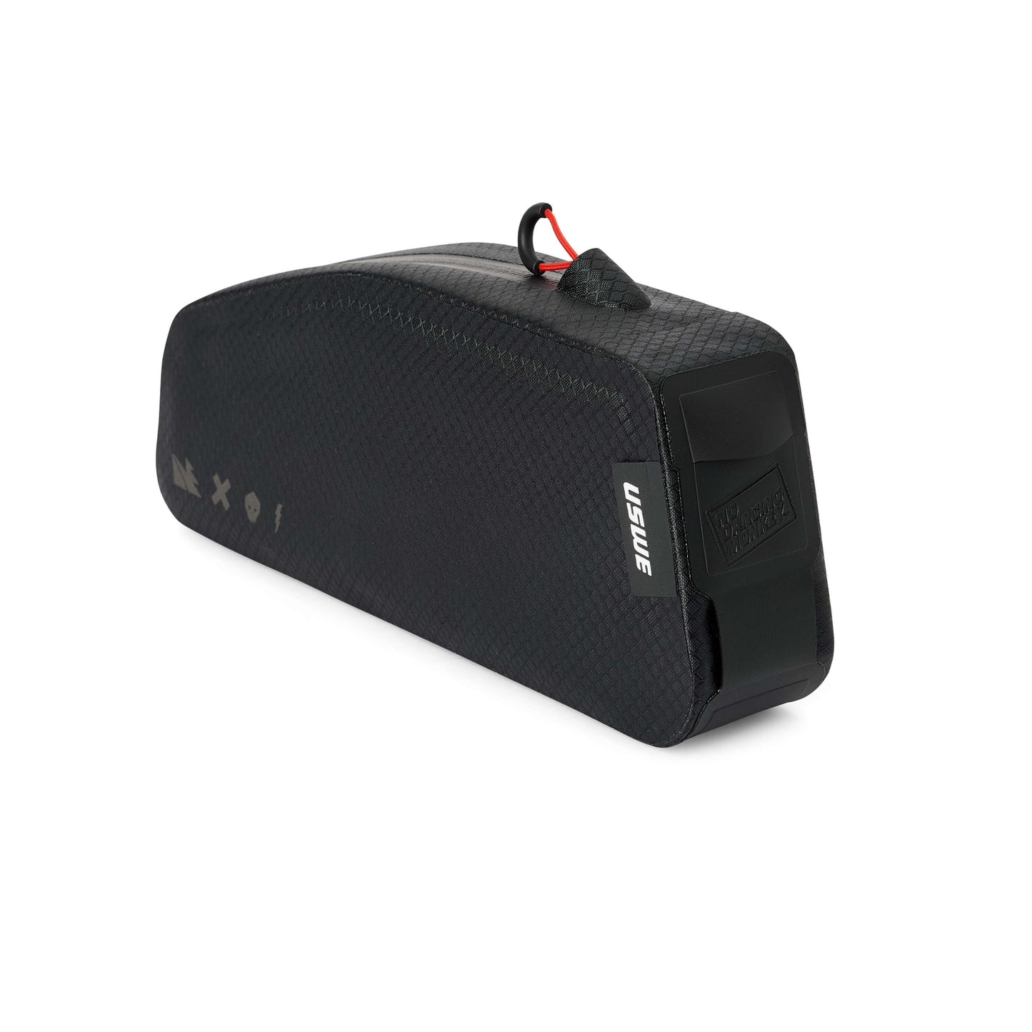 USWE TOP TUBE ZIPPERED -runko-laukku, 1,2 l, musta
