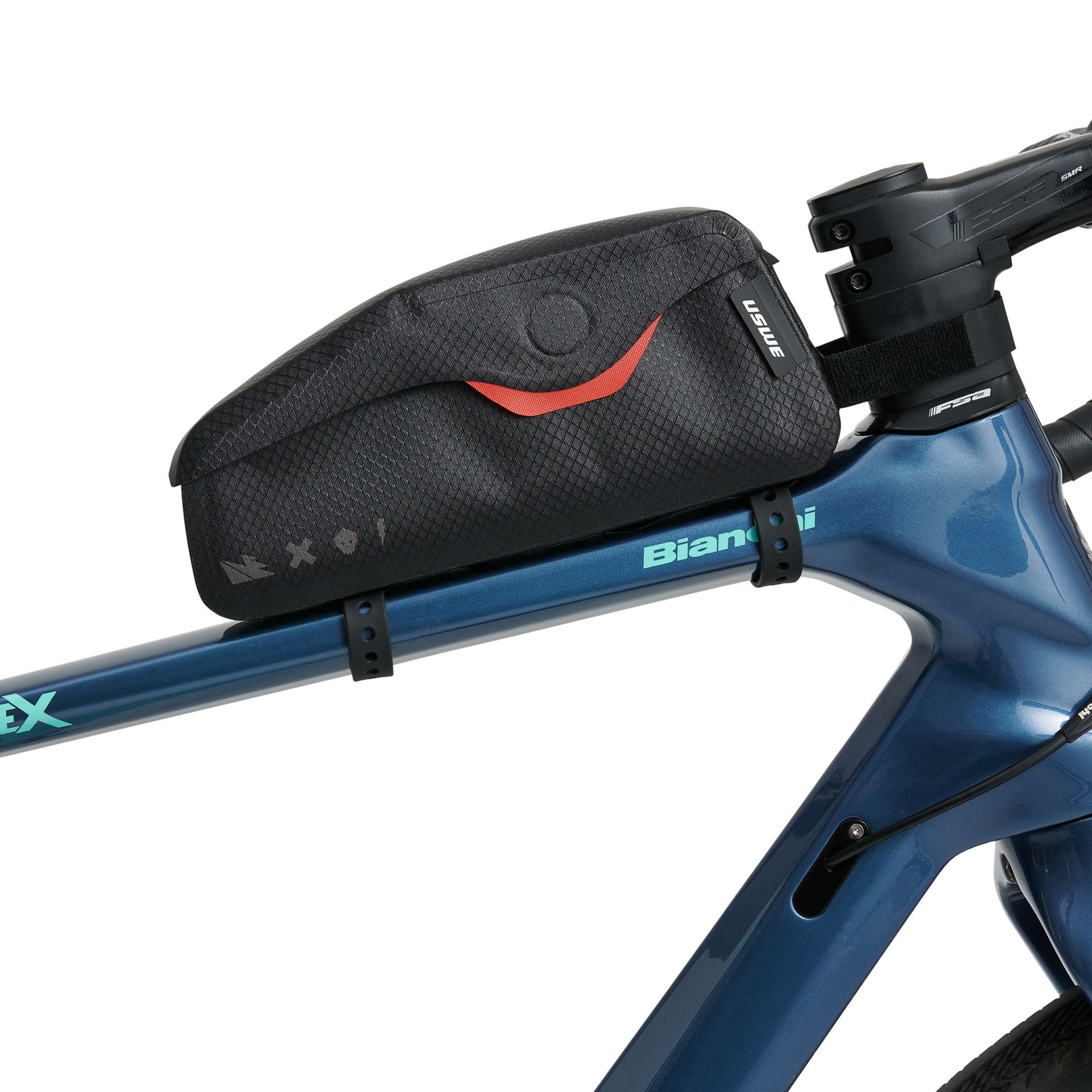 USWE TOP TUBE MAGNETIC 1,2 l -runko-laukku, musta