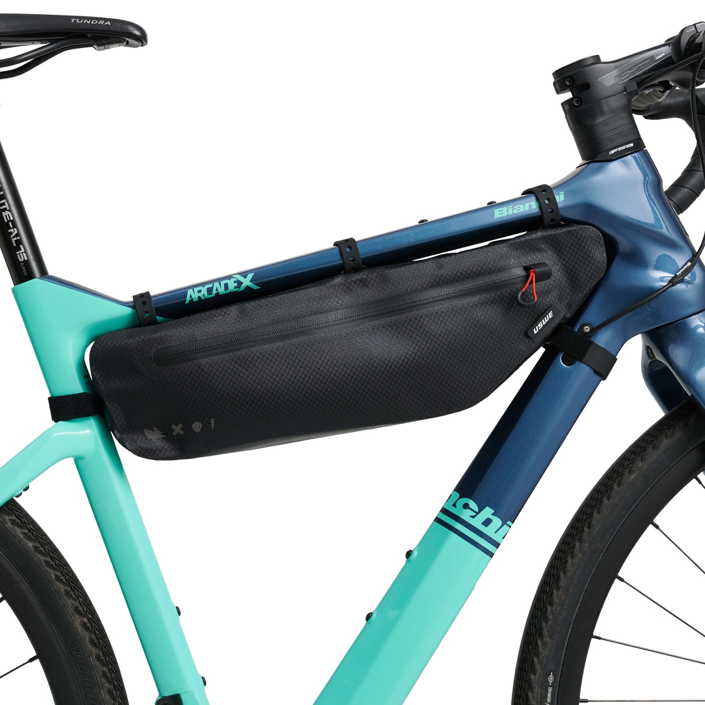 USWE FRAME TUBE LARGE 3,4 l -pyörälaukku, musta