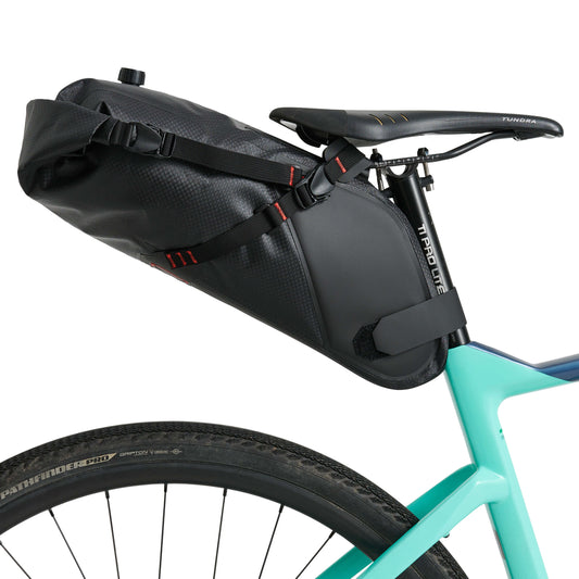 USWE ROLLTOP SADDLE BAG 9 L -satulalaukku, musta
