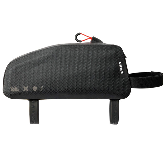 USWE TOP TUBE ZIPPERED -runko-laukku, 1,2 l, musta