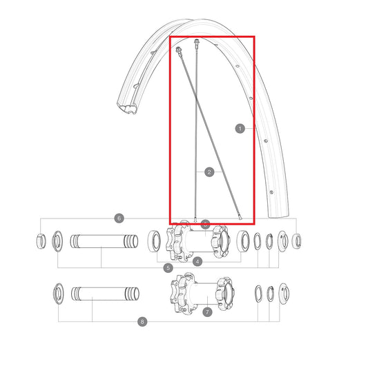 PAKETTI 12 ETUMMAINEN/TAKIMMAINEN CROSSMAX PRO CARBON 29'' EXTRA FLAT SPOKE 291MM + ALU BLACK NIPPL.WASH