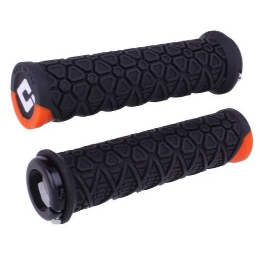 ODI VANQUISH Lock-On kahvat 135 mm musta/oranssi