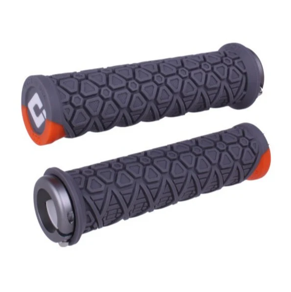 ODI VANQUISH Lock-On kahvat 135 mm harmaa/oranssi