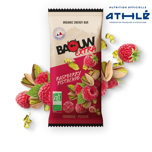 BAOUW ORGANIC EXTRA vadelma-pistaasipatukka (50g)