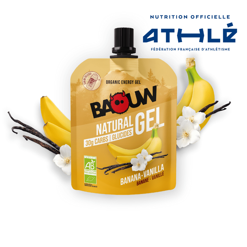 BAOUW ORGANIC Banaani-Vanilja energiageeli (85g)