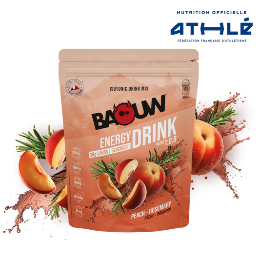BAOUW ISOTONIC energiajuoma (585g) Persikka Rosmariini