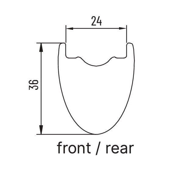 Pari MICHE GRAFF CARBONE DISC Tubeless Ready -pyörät (Center Lock)