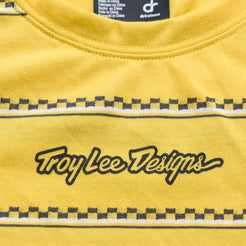 TROY LEE DESIGNS LILIUM RIDE CHECKED OUT Naisten lyhythihainen trikoo Keltainen