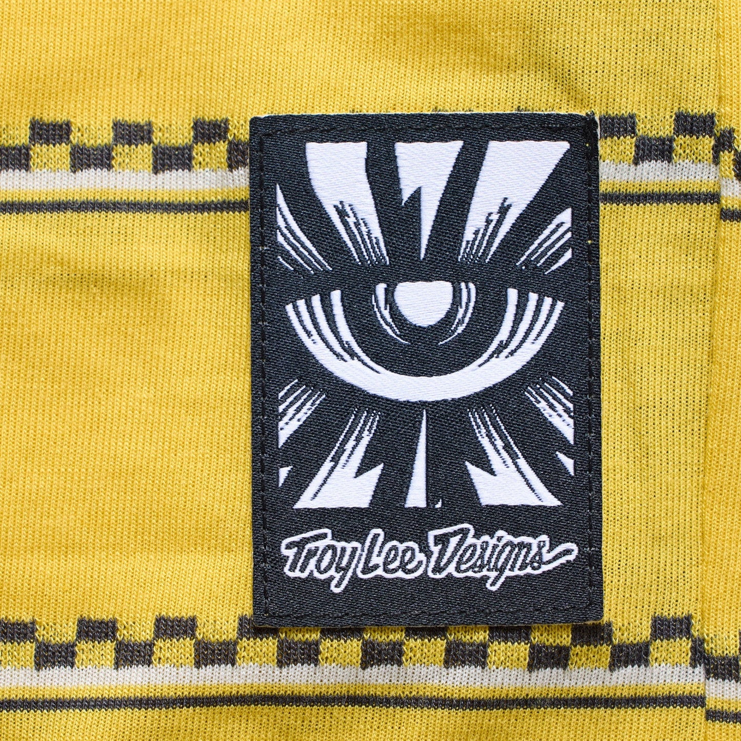 TROY LEE DESIGNS LILIUM RIDE CHECKED OUT Naisten lyhythihainen trikoo Keltainen