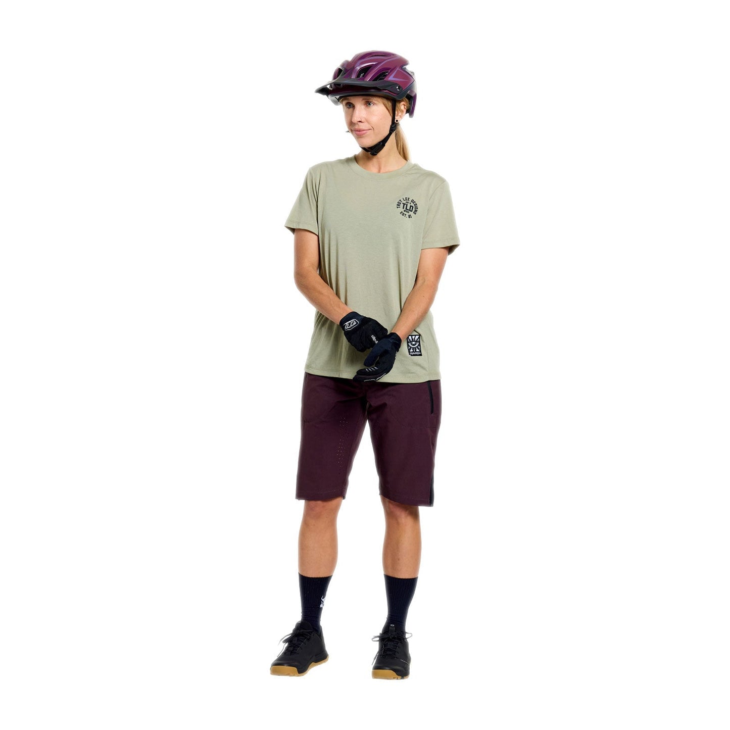 TROY LEE DESIGNS LILIUM RIDE STAMPS Naisten lyhythihainen Jersey Sage