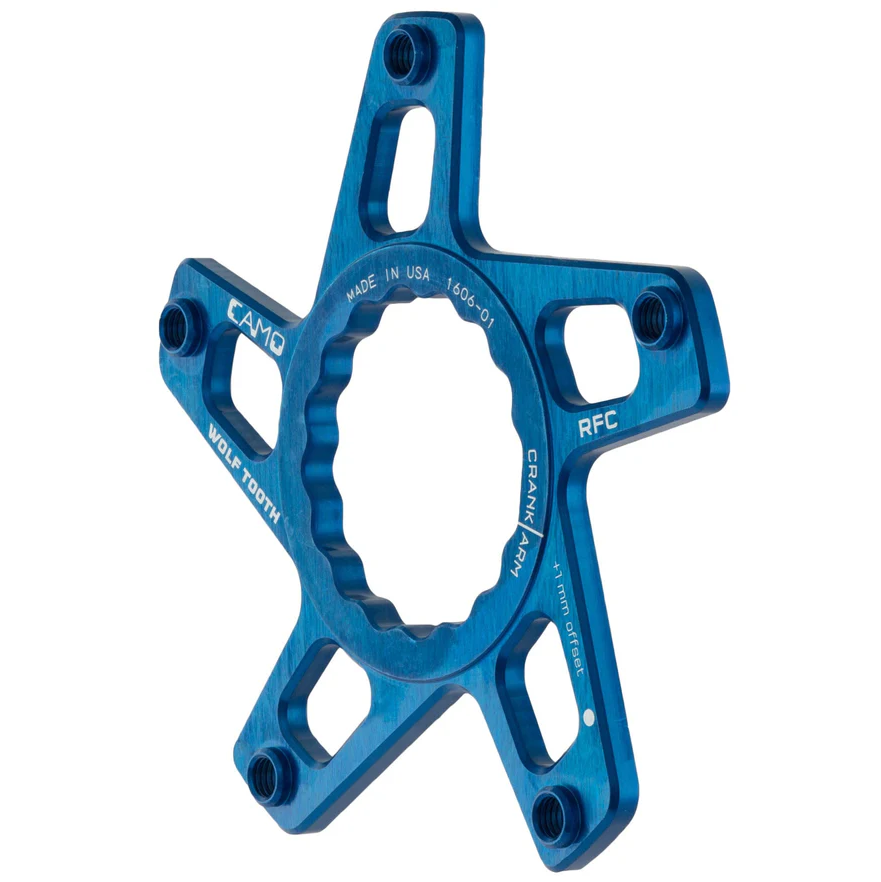 WOLF TOOTH CAMO P3 Raceface Cinch Direct Mount Offset 3mm Blue kampiakselin tähti