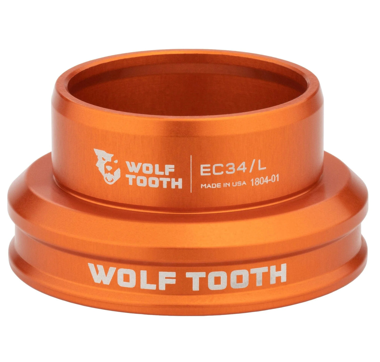 Matala ohjauslaakeri ulkoiseen ohjauslaakerisarjaan WOLF TOOTH PREMIUM 1"1/8 EC34, oranssi