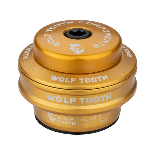 Korkea ohjauskuppi WOLF TOOTH PERFORMANCE -ulkoiseen ohjauslaakeriin, 1"1/8 EC34, pino 16 mm, kultainen