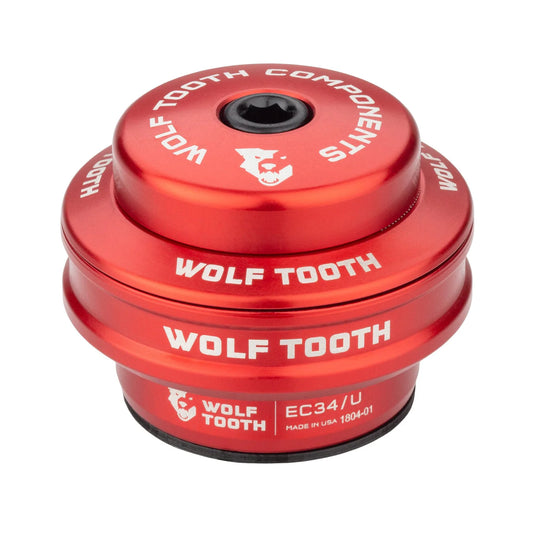 Korkea ohjauskuppi WOLF TOOTH PERFORMANCE -ulkoiseen ohjauslaakeriin, 1"1/8 EC34, pino 16 mm, punainen