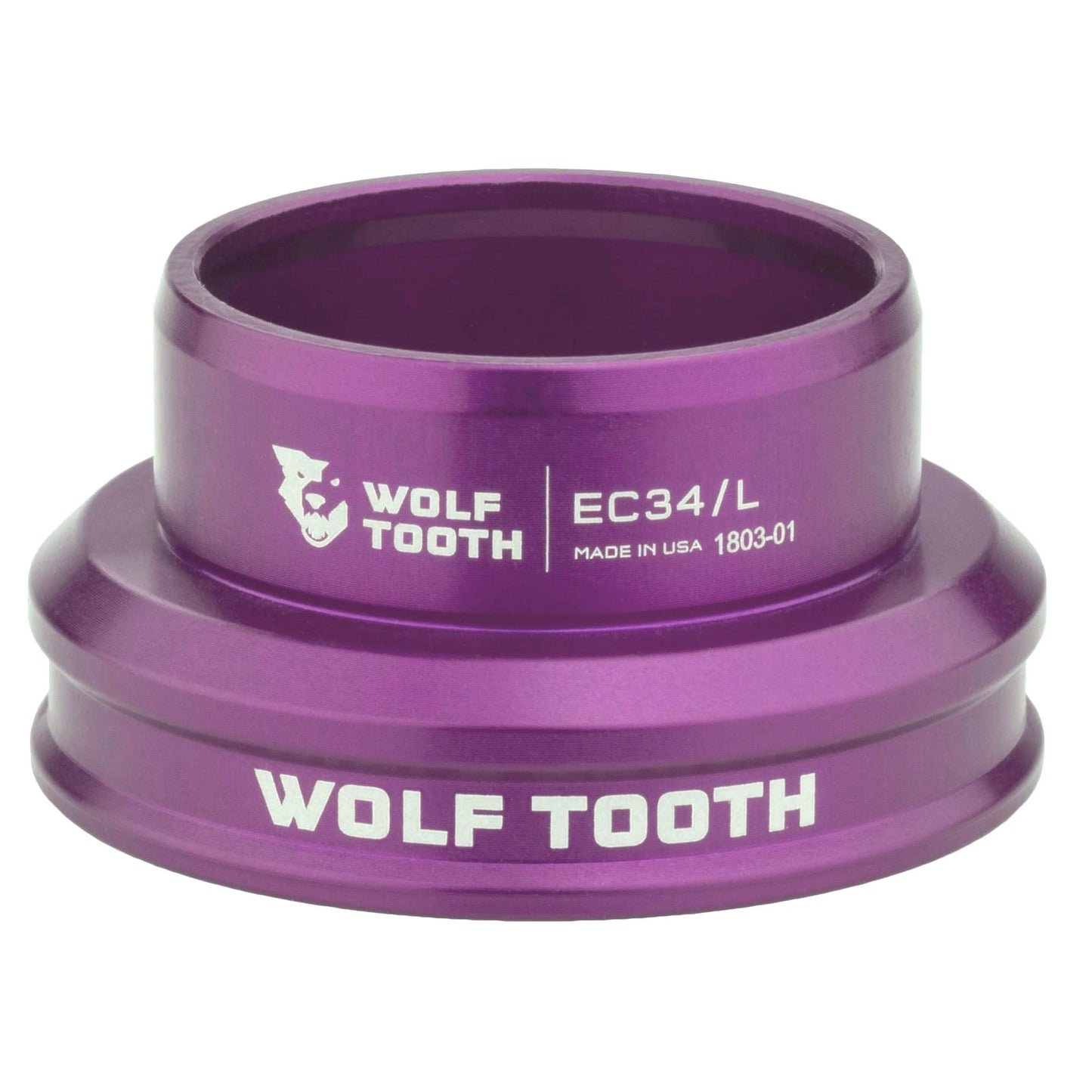 Matala ohjauslaakeri WOLF TOOTH PREMIUM 1"1/8 EC34 -sarjaan, violetti